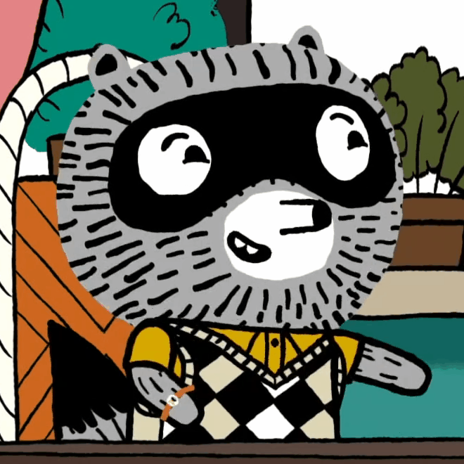 Look, mama! I'm happy stimming! Carl, an autistic raccoon, flapping his hands